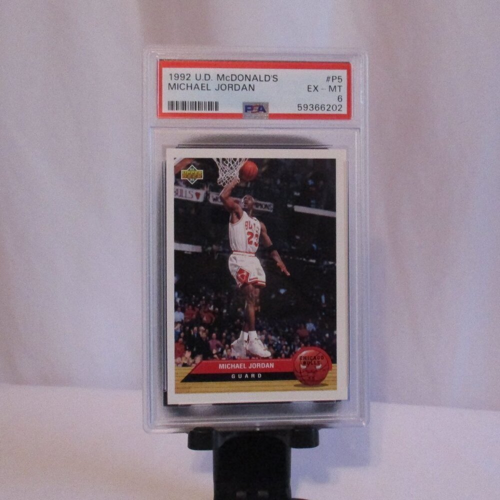 1992 U.D. McDONALD'S MICHAEL JORDAN #P5 EX.-MT PSA 6